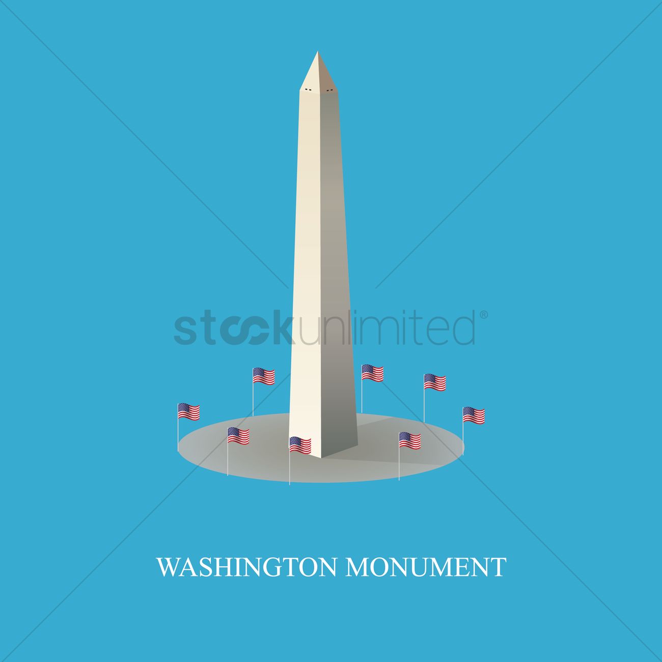 1300x1300 Washington Monument Vector Image