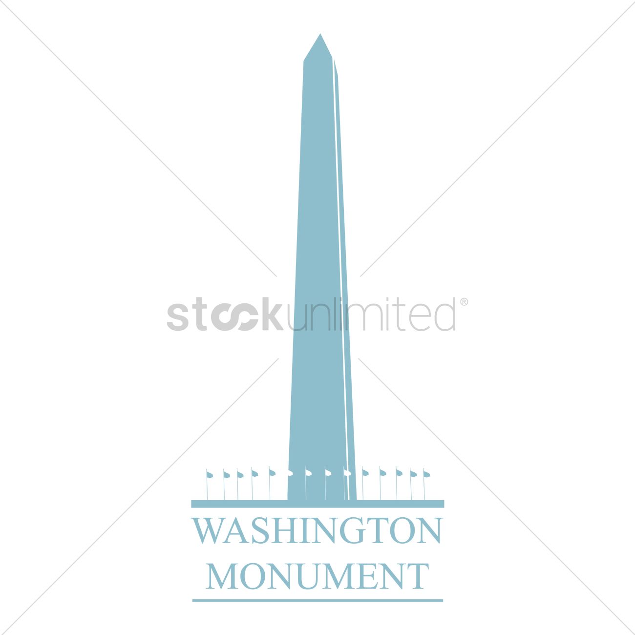1300x1300 Washington Monument Vector Image