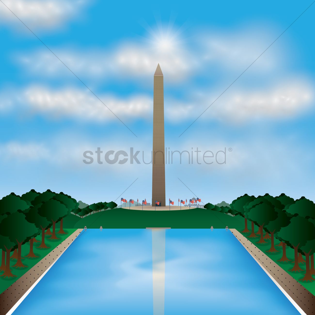 1300x1300 Washington Monument Vector Image