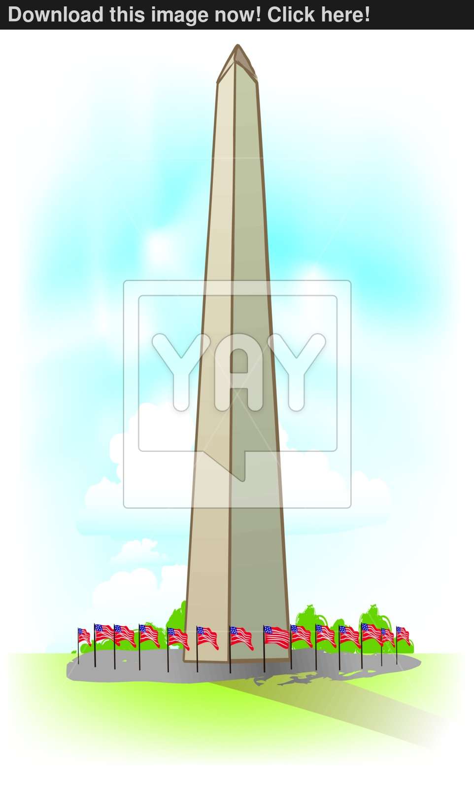 962x1600 Vector Washington Monument Vector