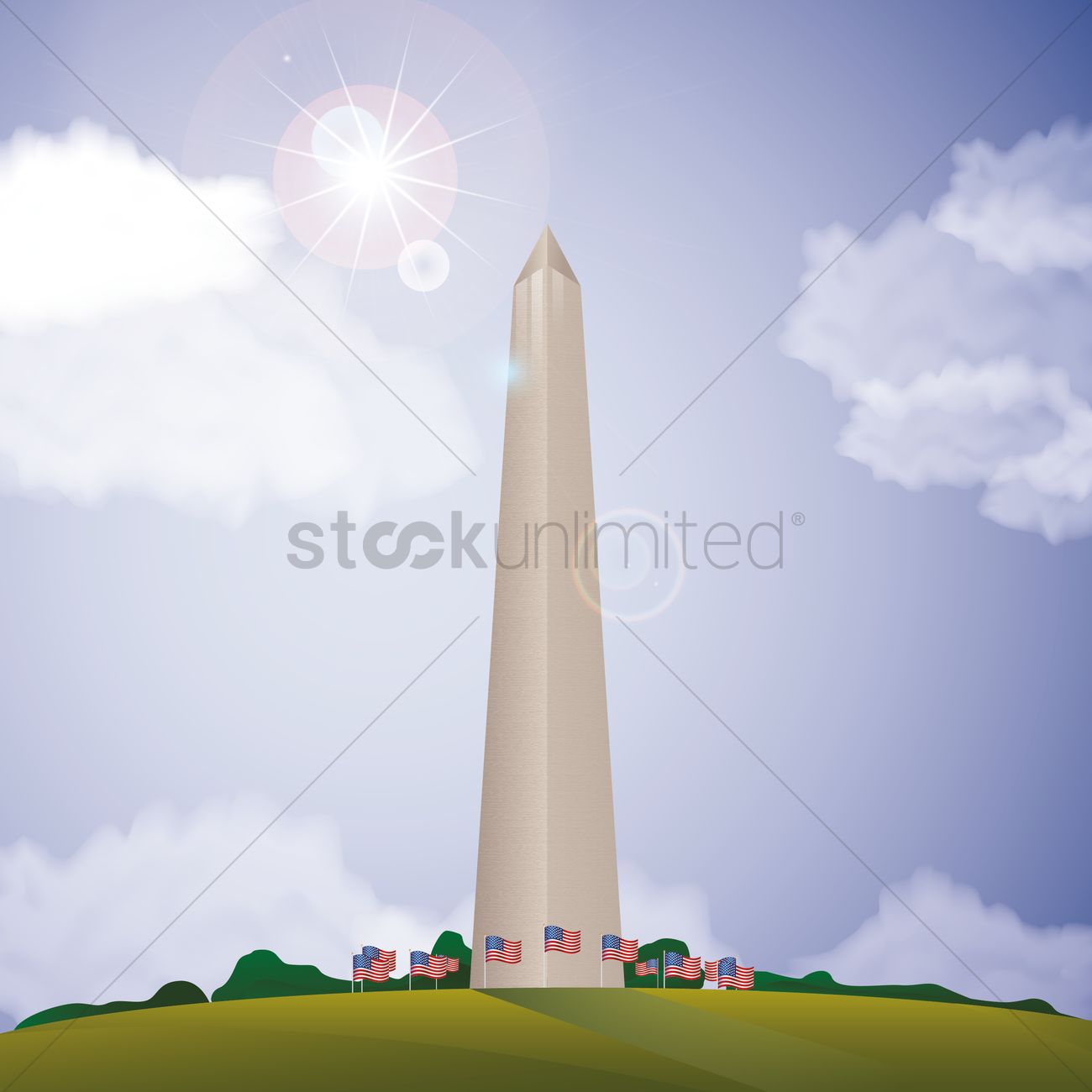 1300x1300 The Washington Monument Vector Image