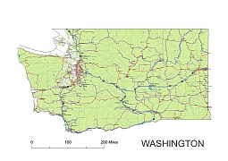 Washington State Map Vector at Vectorified.com | Collection of ...