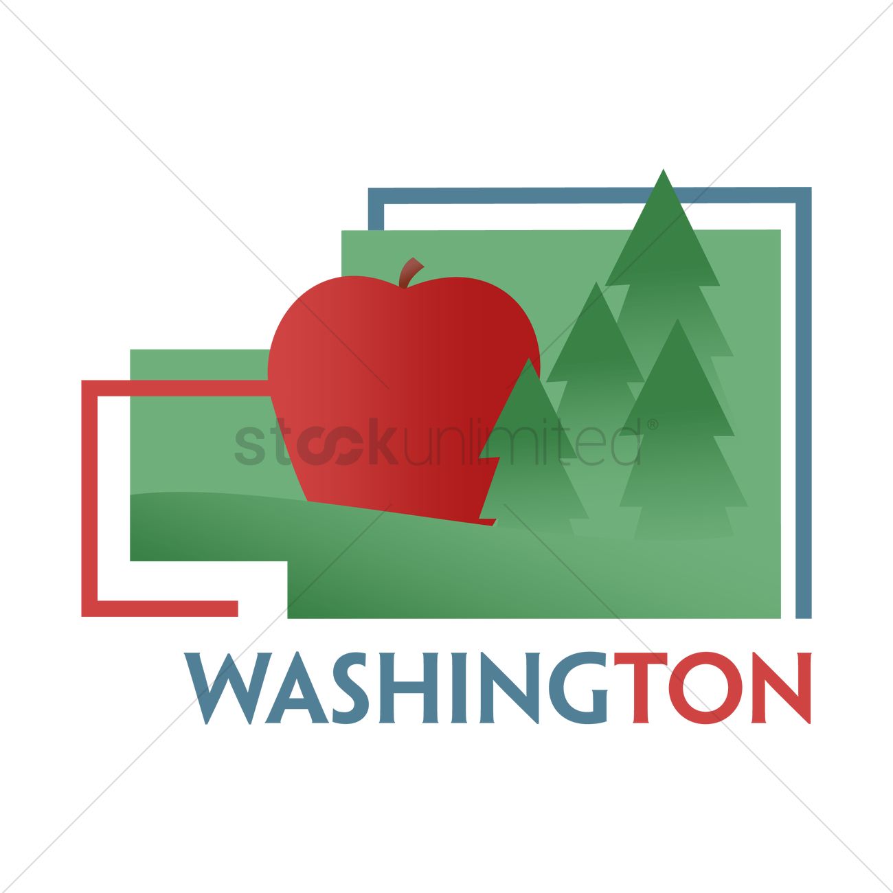 1300x1300 Washington State Map Vector Image
