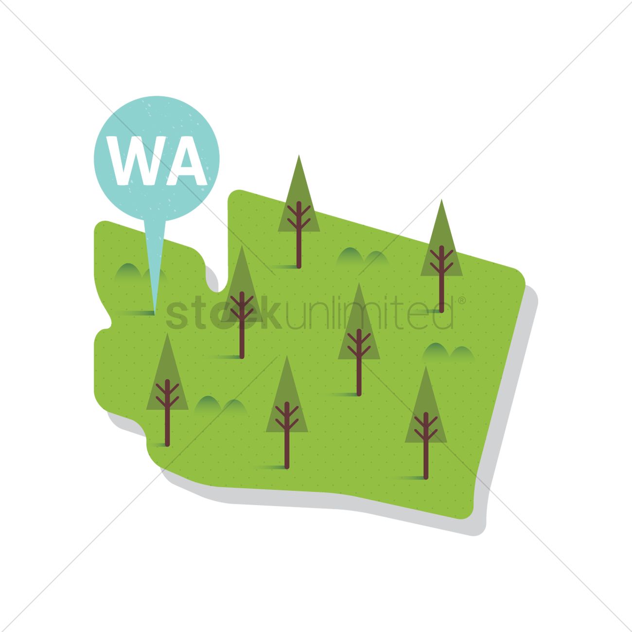 1300x1300 Free Washington State Map Vector Image