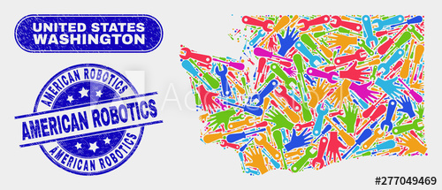 500x215 Industrial Washington State Map And Blue American Robotics