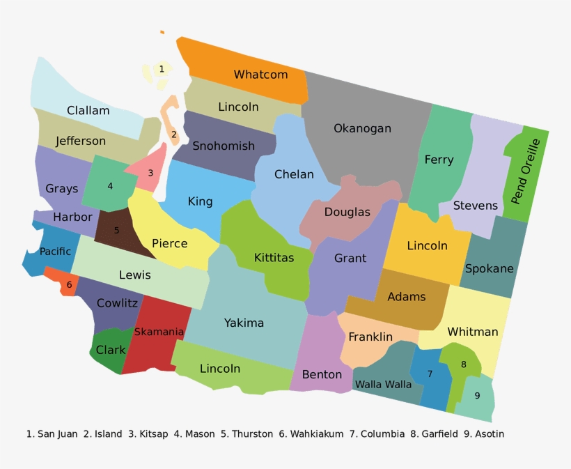 820x673 Map Of Washington State