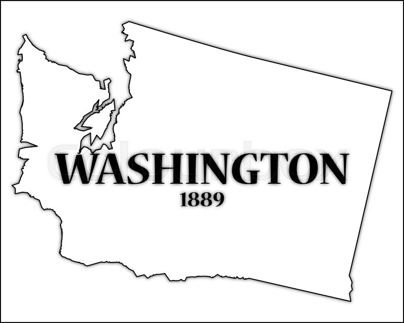 Washington State Outline Vector