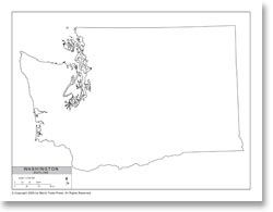 250x195 Simple Outline Map Of Washington Available As