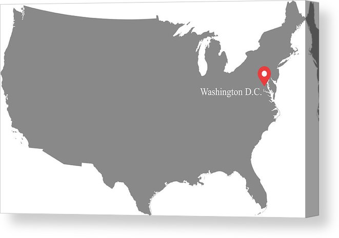 661x465 Usa Map Vector Outline Illustration With Capital Location
