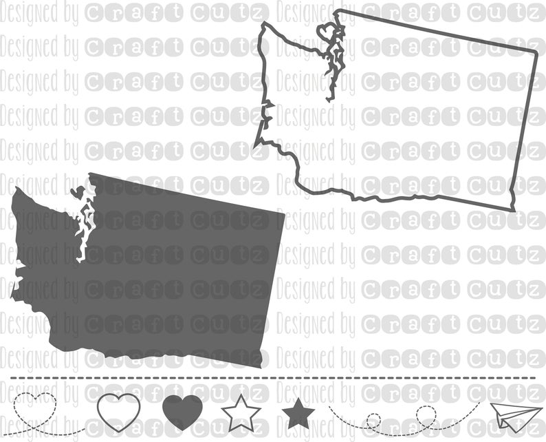 794x642 Washington State Washington Vector United Etsy