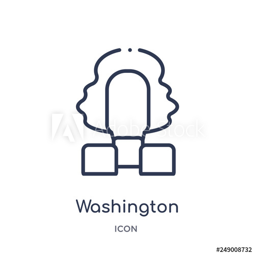 500x500 Washington Icon From United States Outline Collection Thin Line