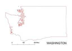255x180 Preview Of Washington State Free Map