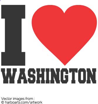 335x355 Download I Love Washington Bumper Sticker