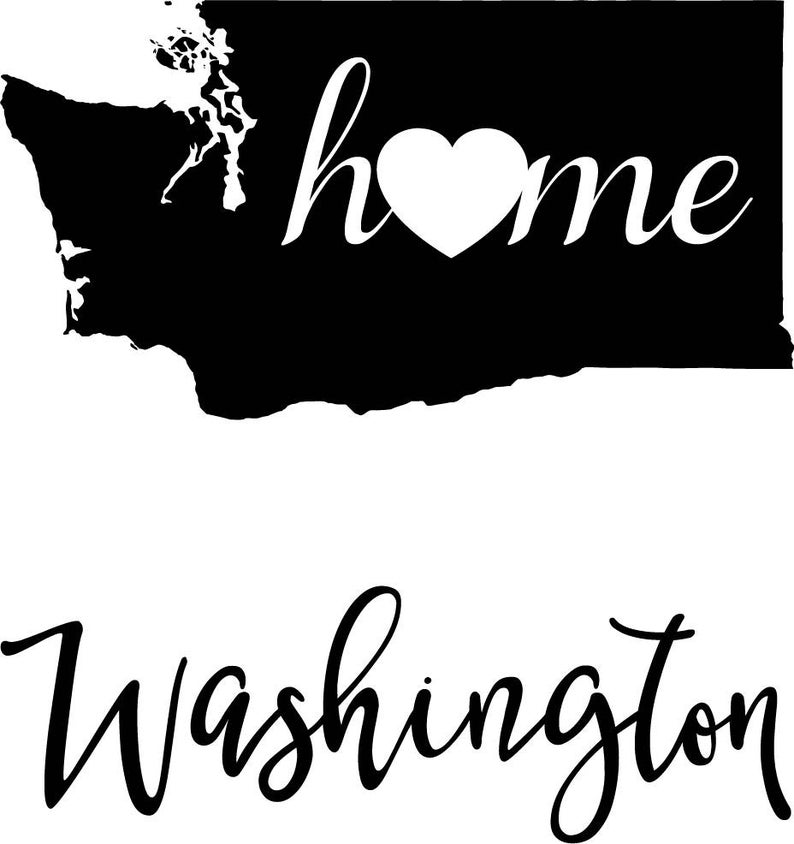 794x844 Washington State Map Digital Png Vector Etsy