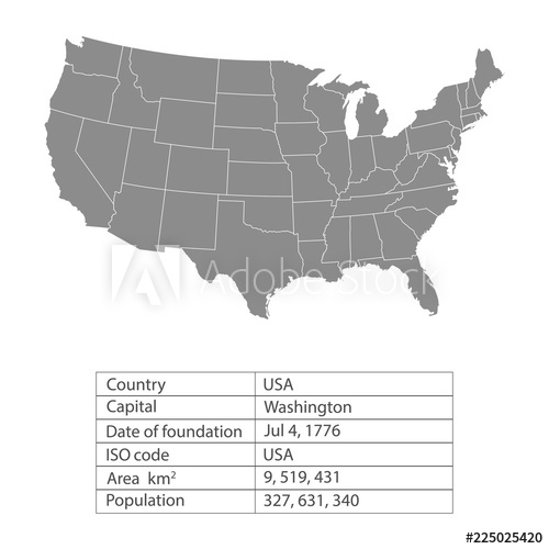 500x500 States Of America Territory On White Background Washington