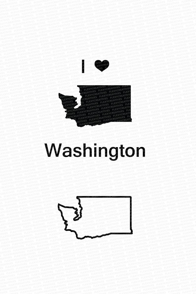 794x1191 Washington Vector State Clipart Washington Clip Art Etsy