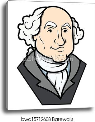 305x390 George Washington Vector Clip Art, Canvas Print Barewalls