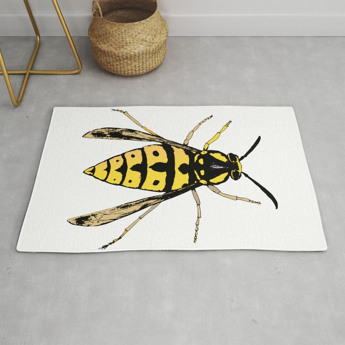 700x700 Wasp Vector Rug