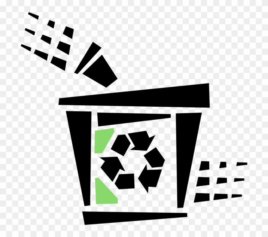 880x780 Vector Illustration Of Recycle Bin Container Holds