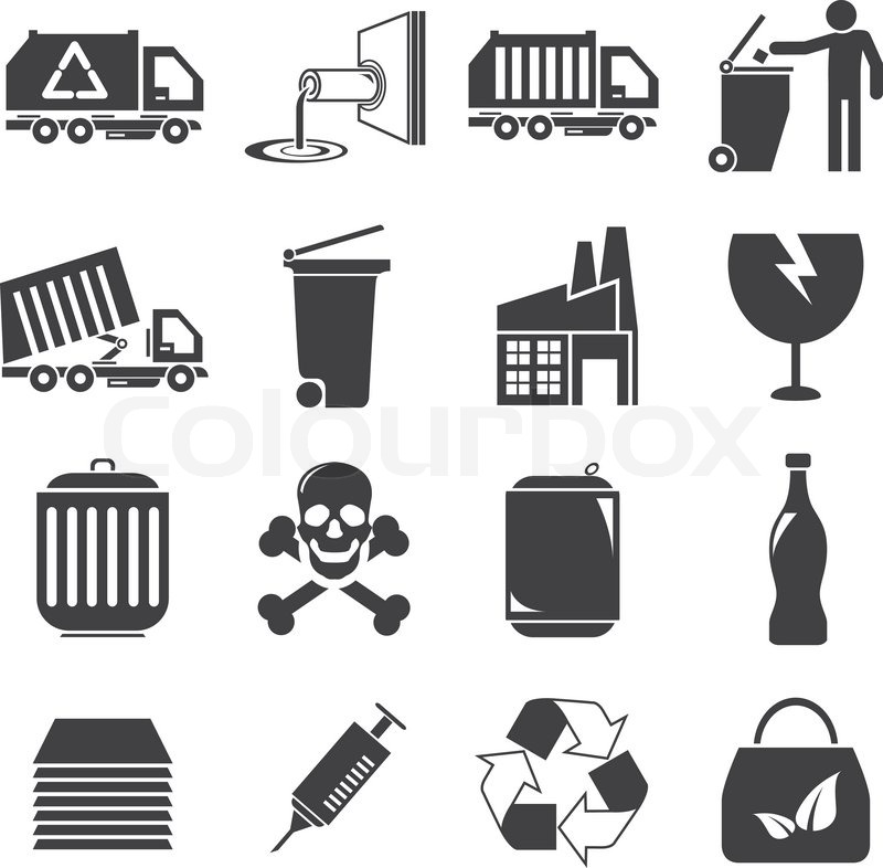 800x786 Garbage And Waste Management Icons Stock Vector Colourbox