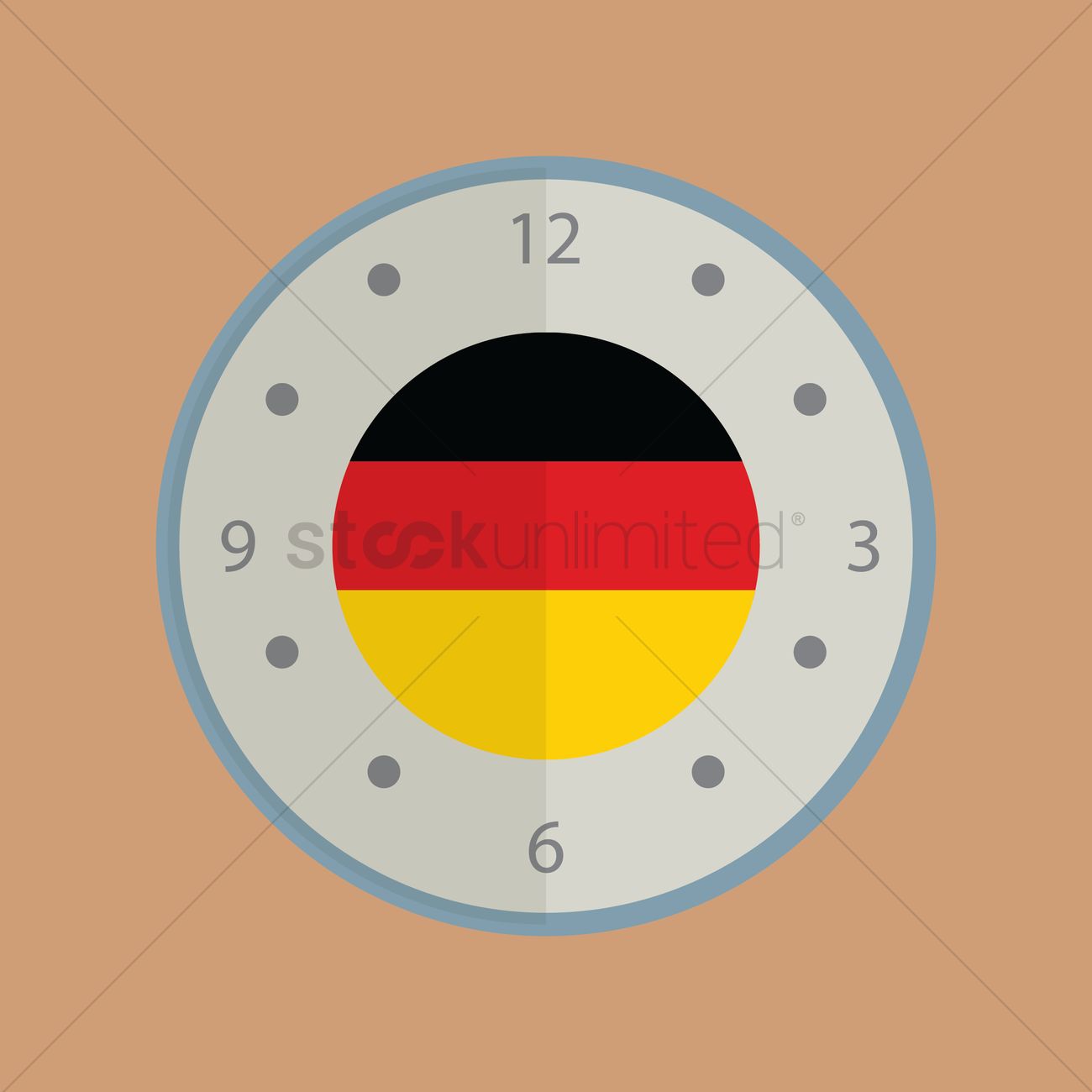 1300x1300 Germany Flag Watch Dial Vector Image
