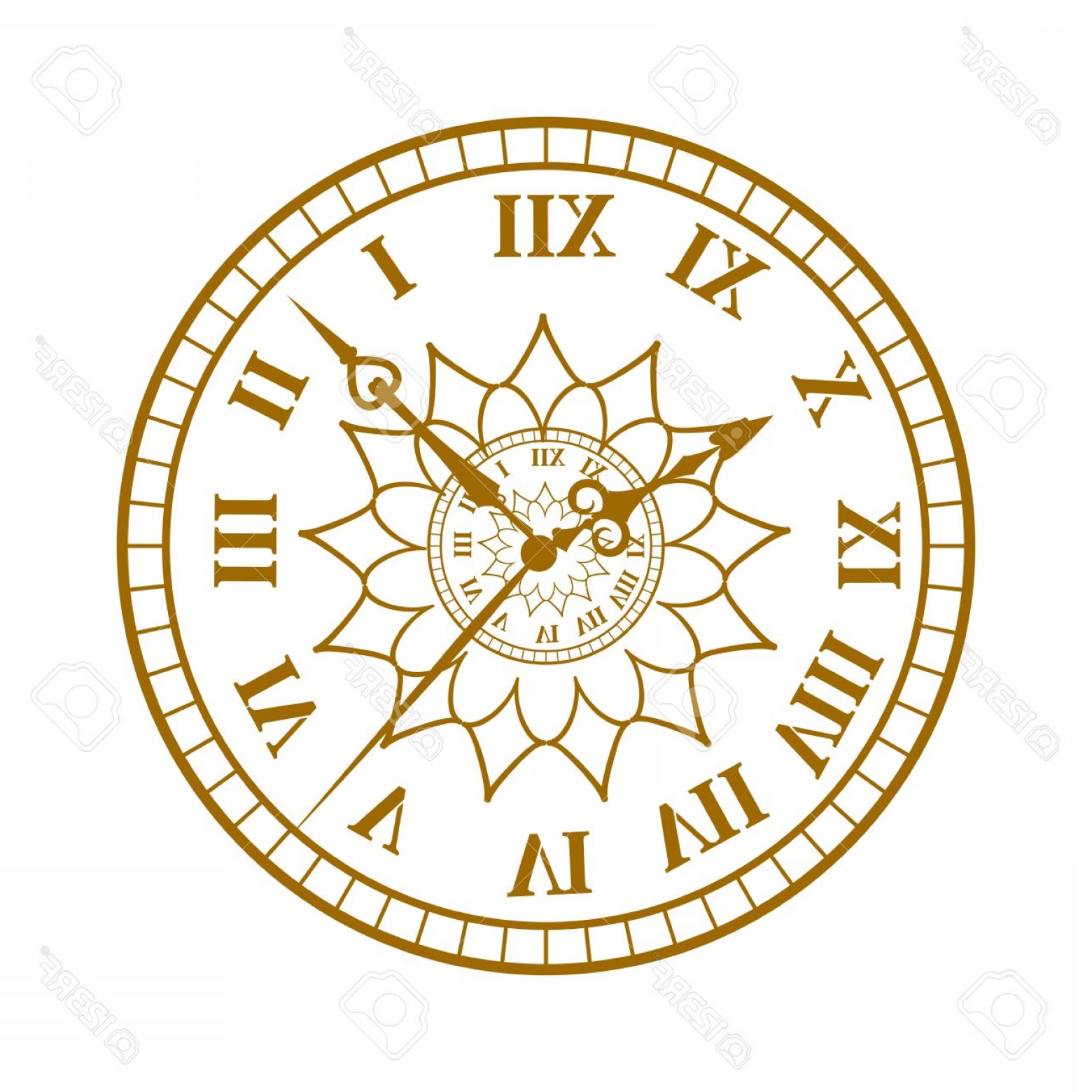 1560x1560 Photostock Vector Flat Watch Face Circle Measurement And Watch