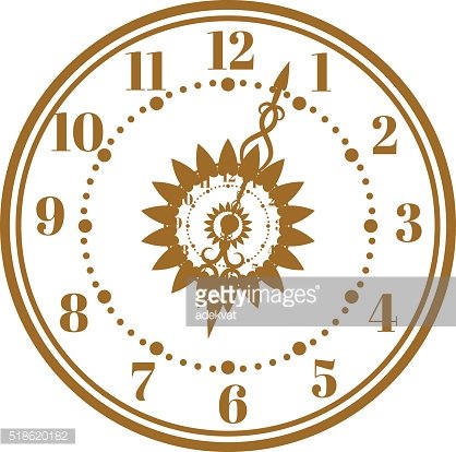 418x414 Watch Face Antique Clock Vector Illustration Premium Clipart