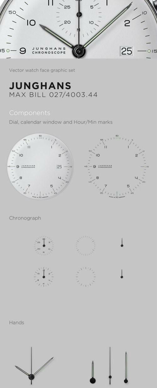 500x1236 Watch Face Vector Drawing Max Bill Nitrogfx