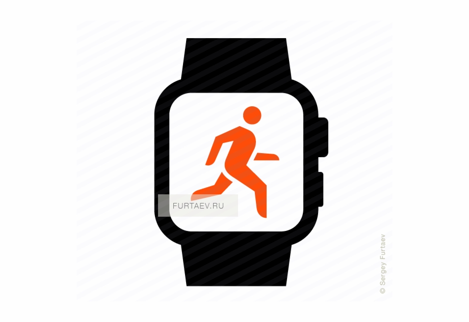 Vector Icon Of Smart Watch With Running Man On Screen 920x633 Vector Icon Of Smart Watch With Running Man On Screen