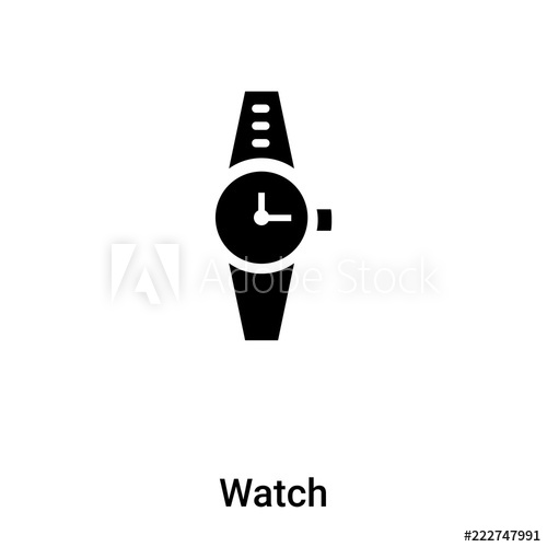 Watch Icon Vector Isolated On White Background, Logo Concept 500x500 Watch Icon Vector Isolated On White Background, Logo Concept