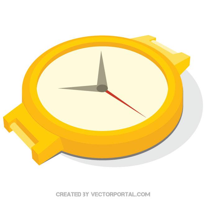 Retro Wrist Watch Vector Image 660x660 Retro Wrist Watch Vector Image