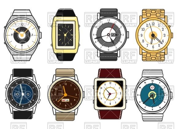 Set Of Hand Watches On White Background, Different Style Of Watch 580x422 Set Of Hand Watches On White Background, Different Style Of Watch