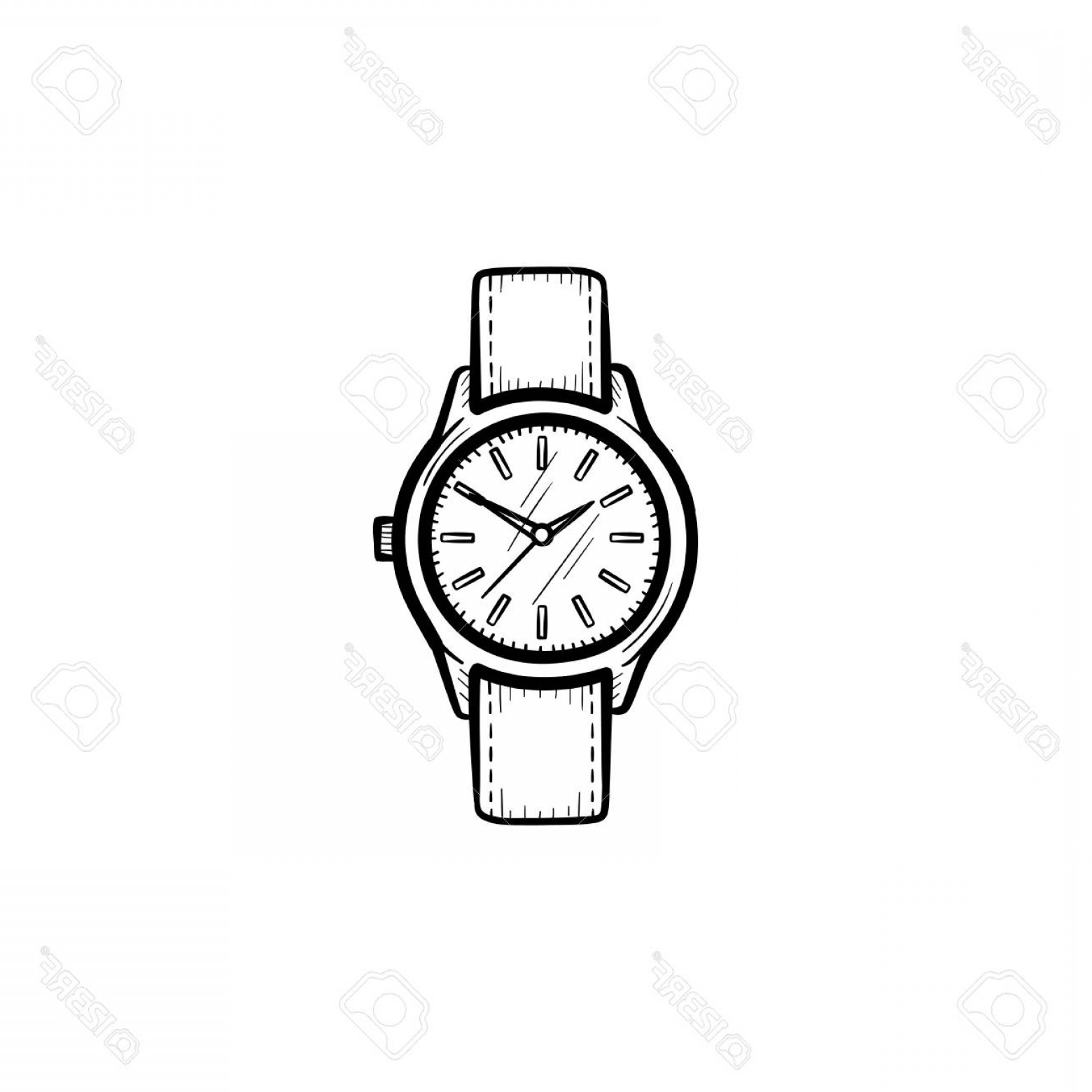 Photostock Vector A Vector Hand Drawn Wrist Watch Outline Doodle 1560x1560 Photostock Vector A Vector Hand Drawn Wrist Watch Outline Doodle