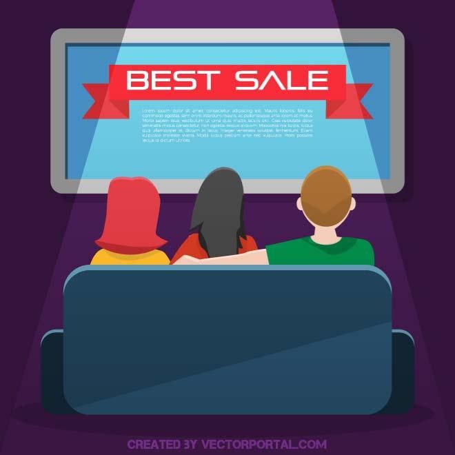 660x660 Family Watching Tv Vector Clip Art Various Vectors Free