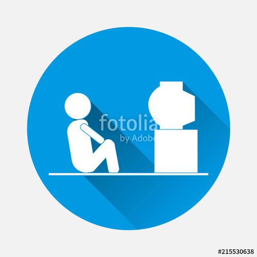 500x500 Man Watching Tv Vector Icon Man Sits On The Floor And Watches