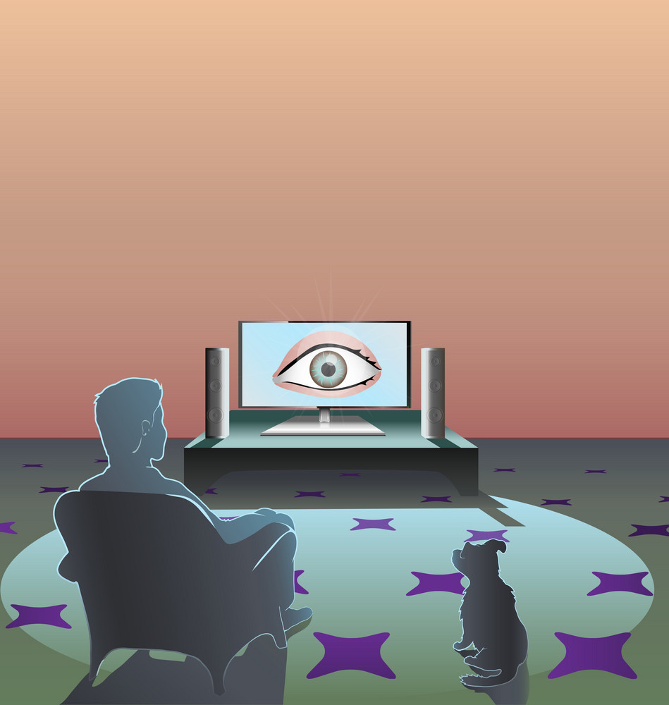 949x1000 Man Watching Tv Vector Free Graphics Uihere