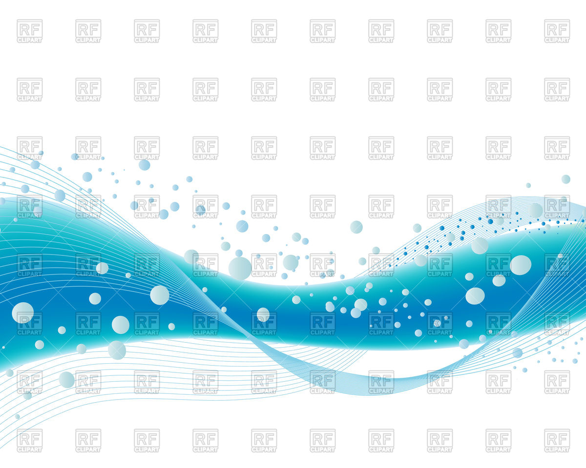 1200x960 Abstract Water Background With Wave And Bubbles Vector Image