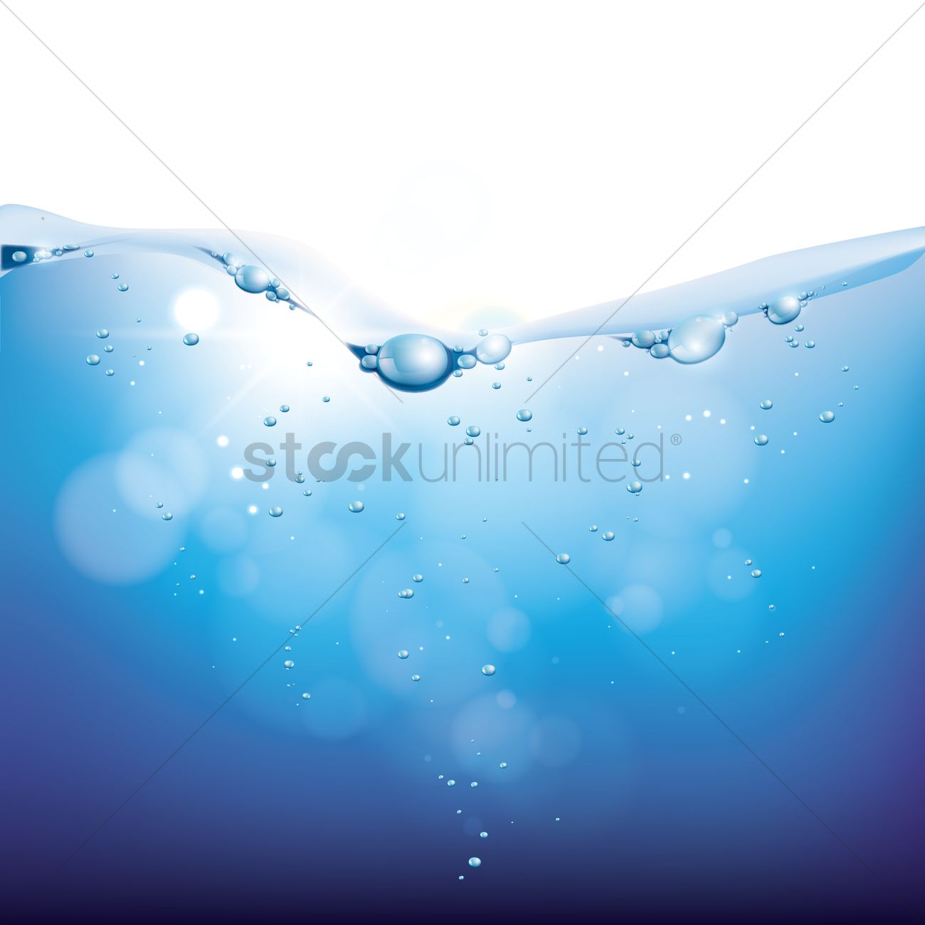 1300x1300 Clear Water Background Vector Image