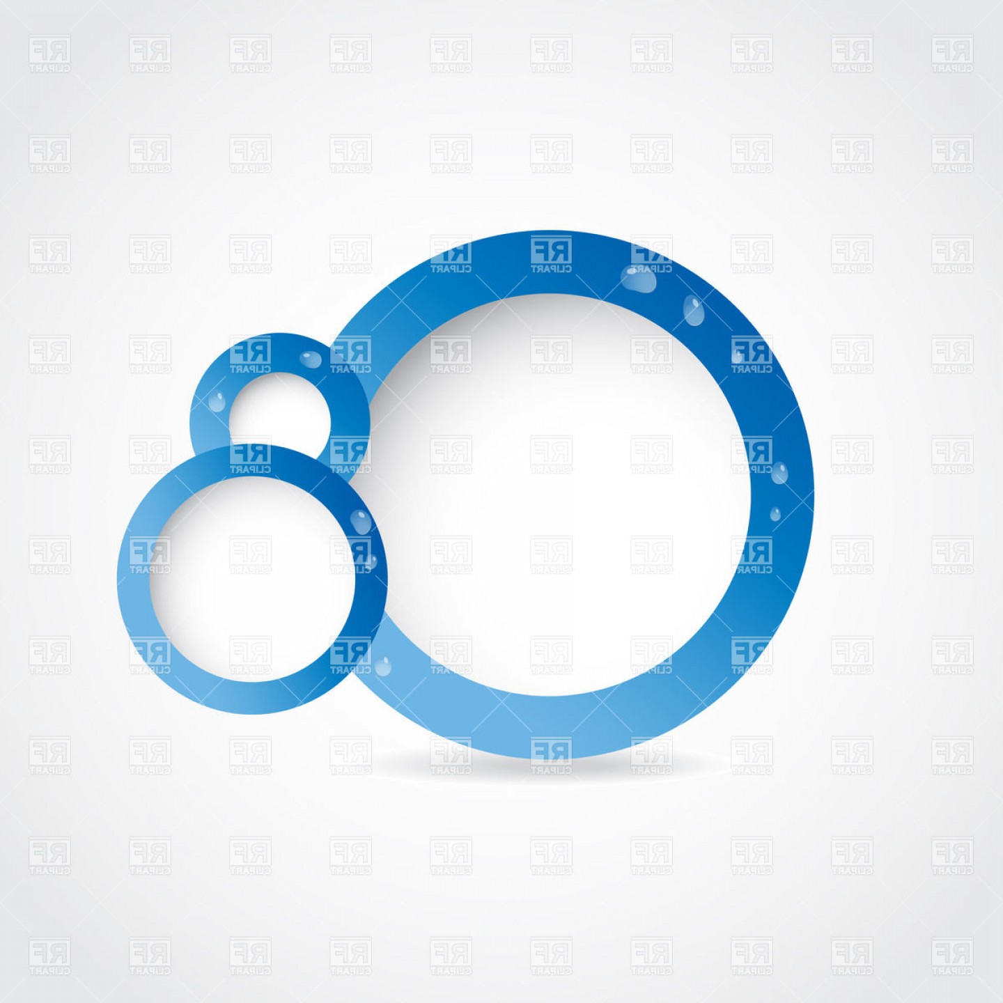 1440x1440 Round Frame With Blue Border And Water Drops Vector Clipart Soidergi