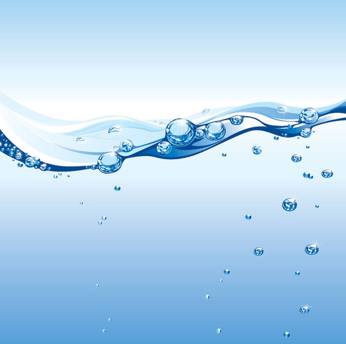 Free Water Wave With Bubbles Vector Graphics 680x677 Free Water Wave With Bubbles Vector Graphics