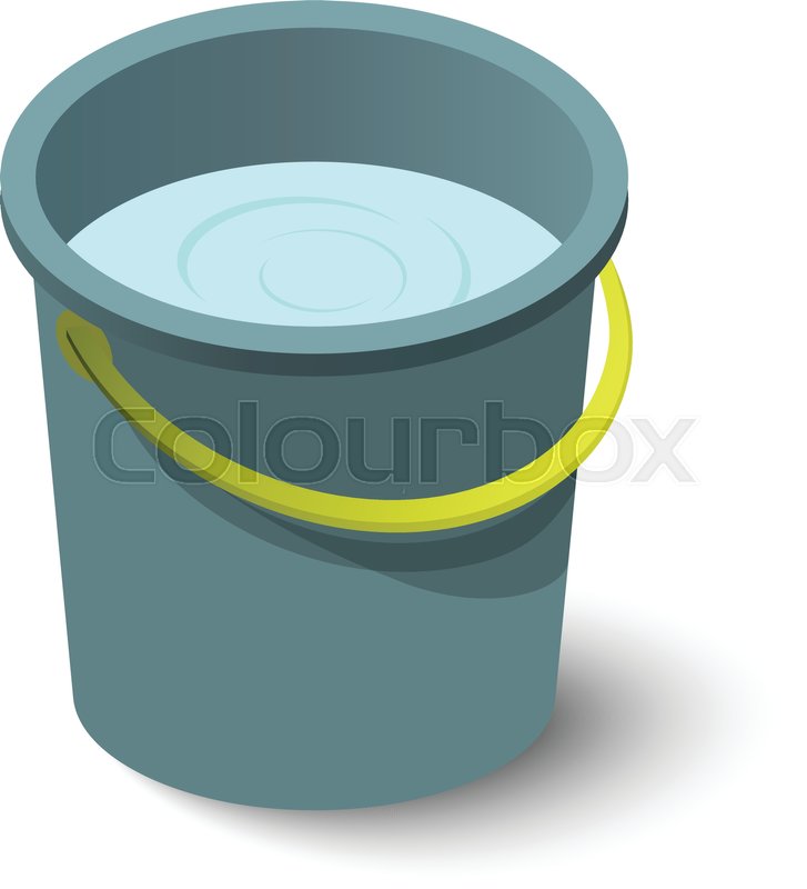 Water Bucket Icon Isometric Stock Vector Colourbox 727x800 Water Bucket Icon Isometric Stock Vector Colourbox