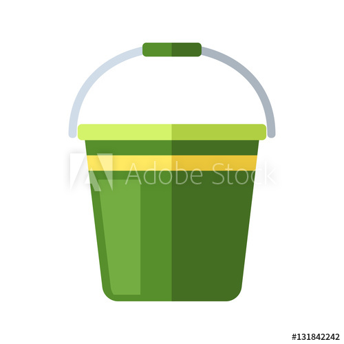Water Bucket Vector Illustration 500x500 Water Bucket Vector Illustration