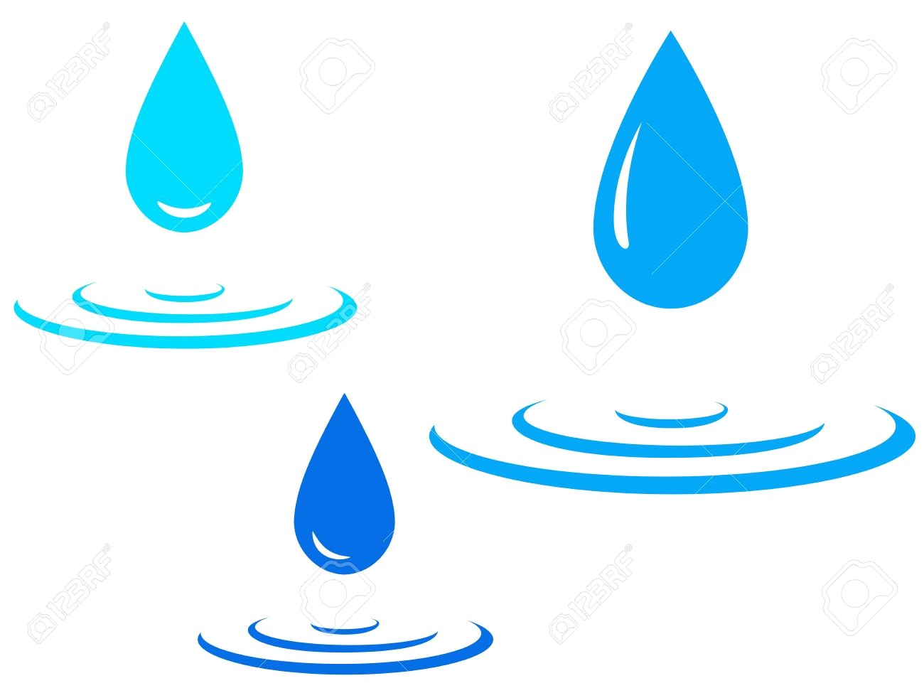 1300x968 Free Water Drop Clipart Illustration On A White Background