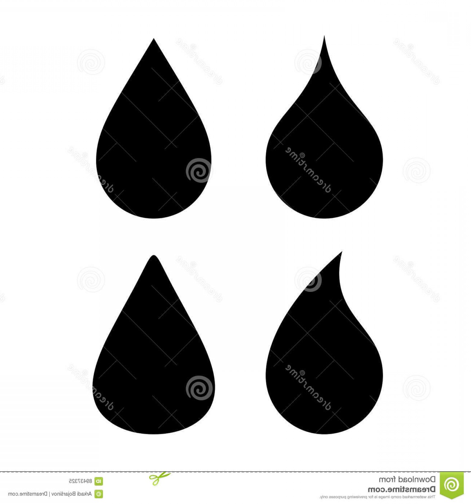 1560x1668 Stock Illustration Water Drop Vector Silhouette Icon Drops Icons