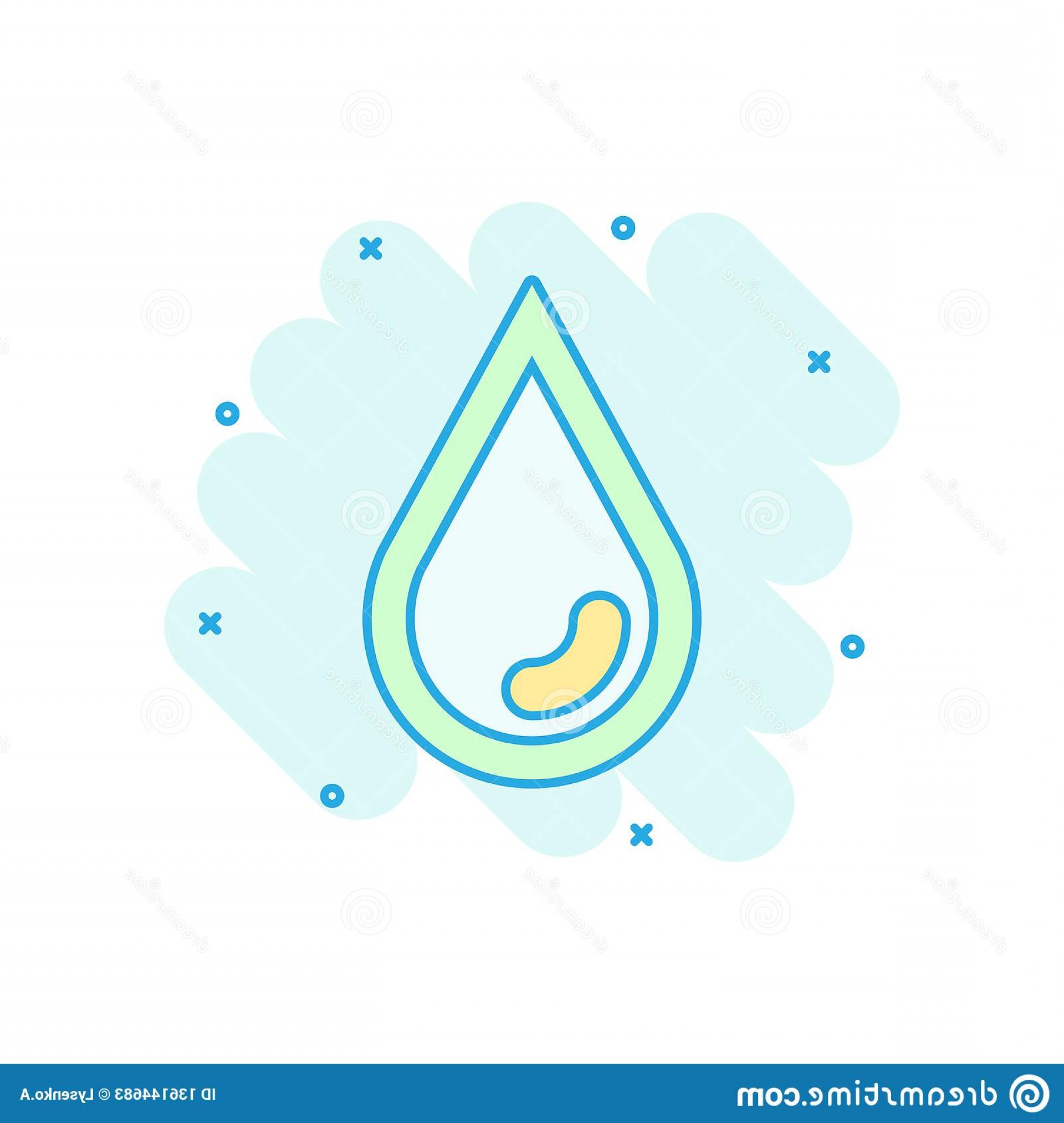 1920x2026 Water Drop Icon Comic Style Raindrop Vector Cartoon Illustration