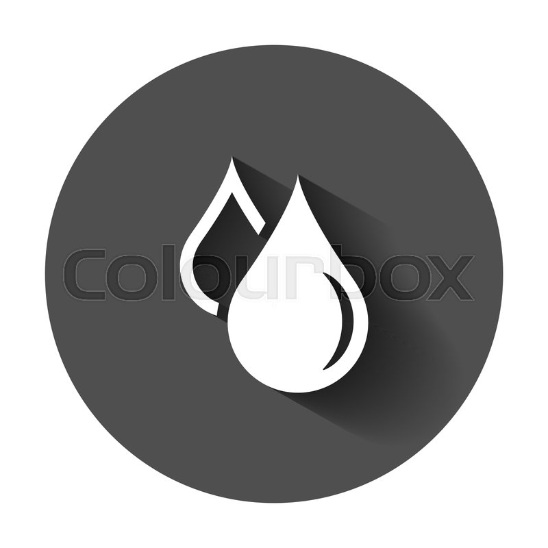 800x800 Water Drop Icon In Flat Style Stock Vector Colourbox