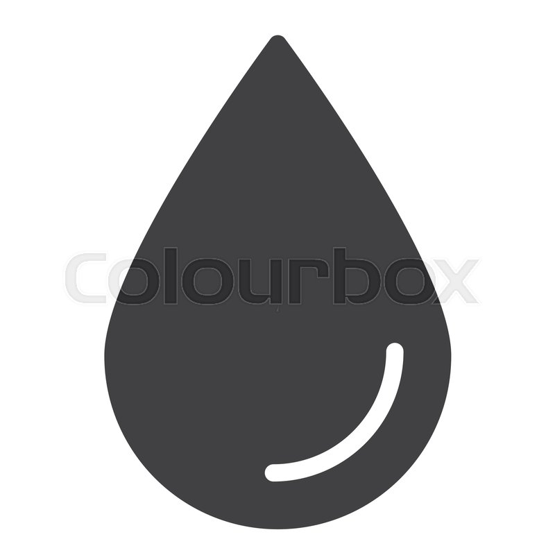 800x800 Water Drop Icon Vector, Filled Flat Stock Vector Colourbox