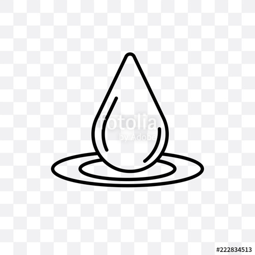 500x500 Water Drop Icon Isolated On Transparent Background Simple