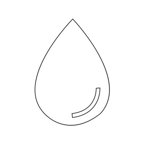 490x490 Water Drop Icon Vector Illustration