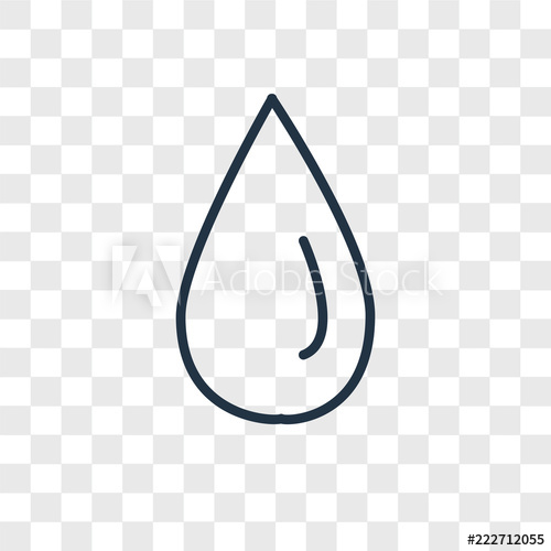 500x500 Water Drop Icons Isolated On Transparent Background Modern